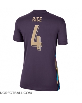 Billige Fotballdrakt England Declan Rice #4 Replika Bortedrakt Dame EM 2024 Kortermet